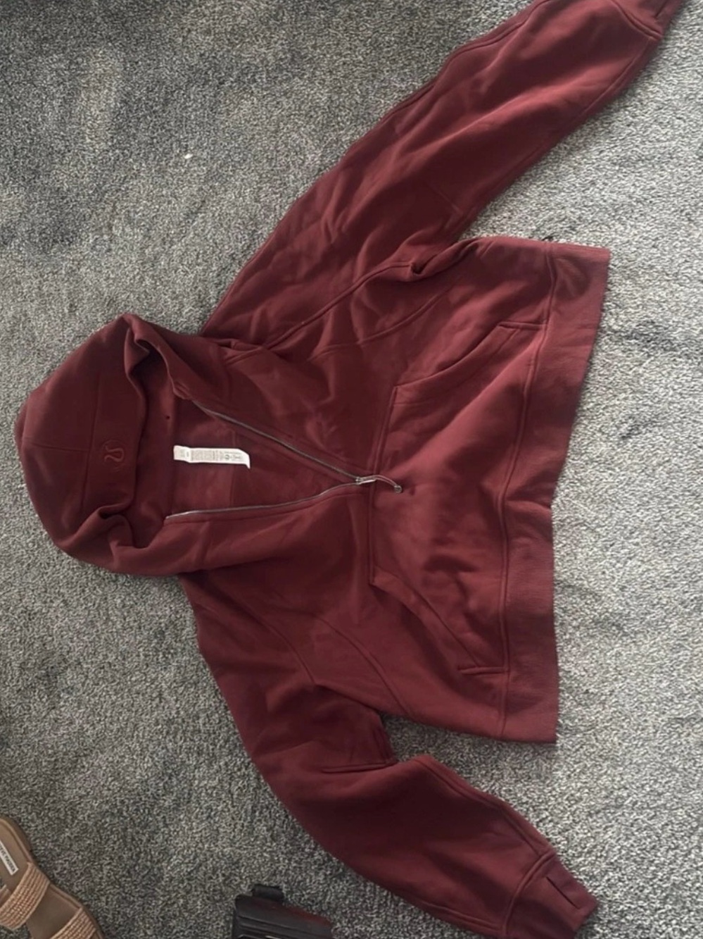 lululemon Women's Maroon Half-Zip- TAG RIPPED OFF & IN POCKET -NEVER WORN